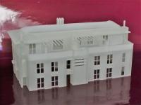 Scale model of building realized in minimum details