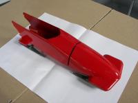 Scale model of the bobsled.