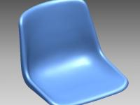 Chair seat 3D model scanned from wood model